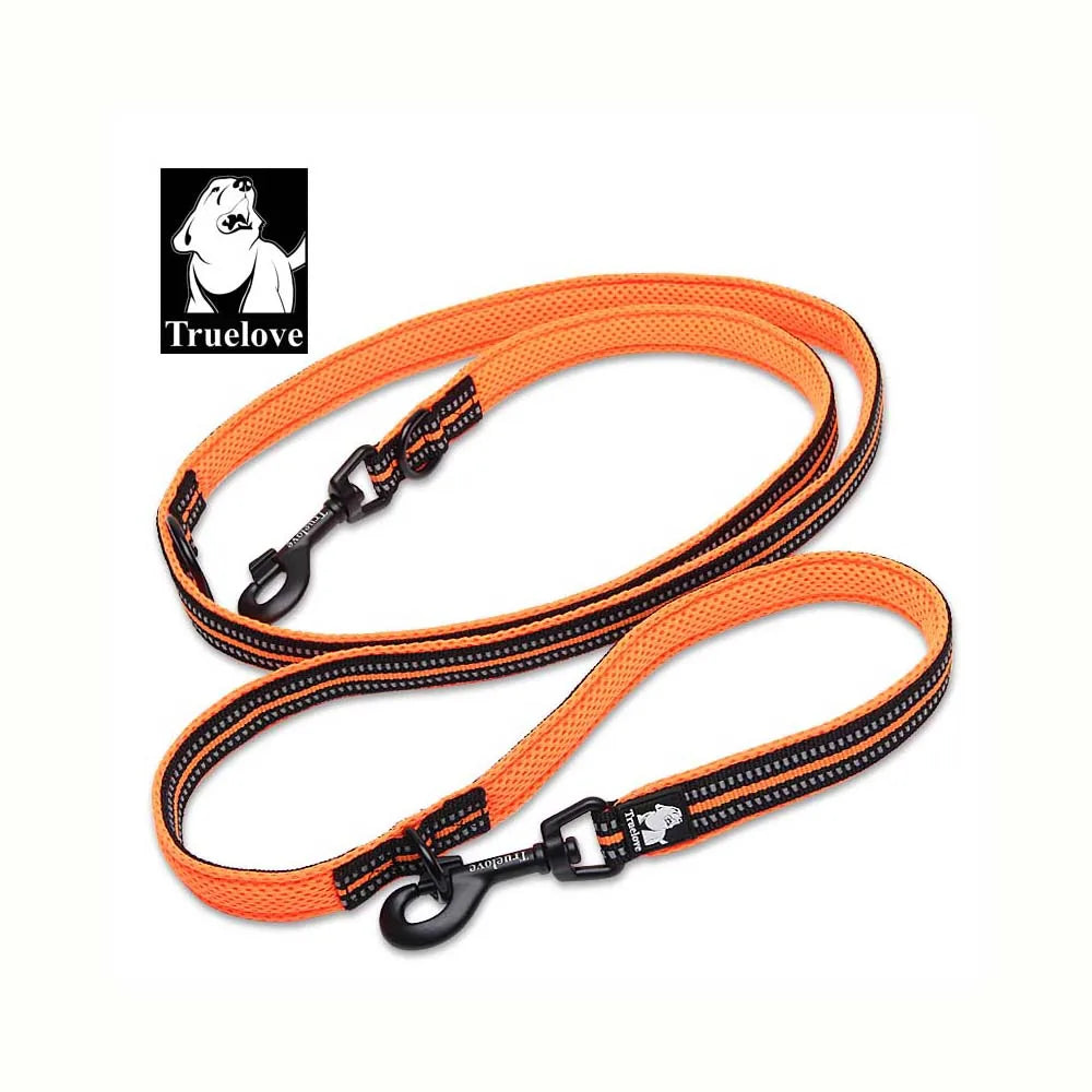 Truelove 7 In 1 Multi-Purpose Adjustable Dog Lead Hand Free Pet Training Leash Reflective Dog Leash Walk 2 Dogs Harness TLL2411