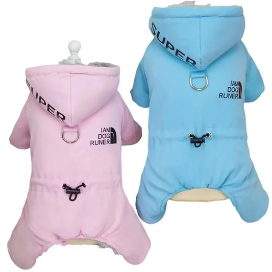 Thicken Warm Dog Jumpsuit Winter Small Dog Clothes for Chihuahua Coat Waterproof Hoodie Puppy Overalls Poodle Jacket Pet Apparel
