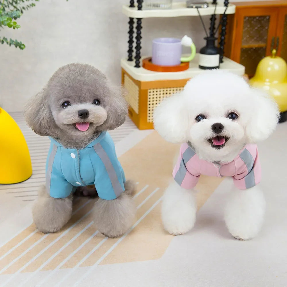 Thicken Warm Dog Jumpsuit Winter Small Dog Clothes for Chihuahua Coat Waterproof Hoodie Puppy Overalls Poodle Jacket Pet Apparel
