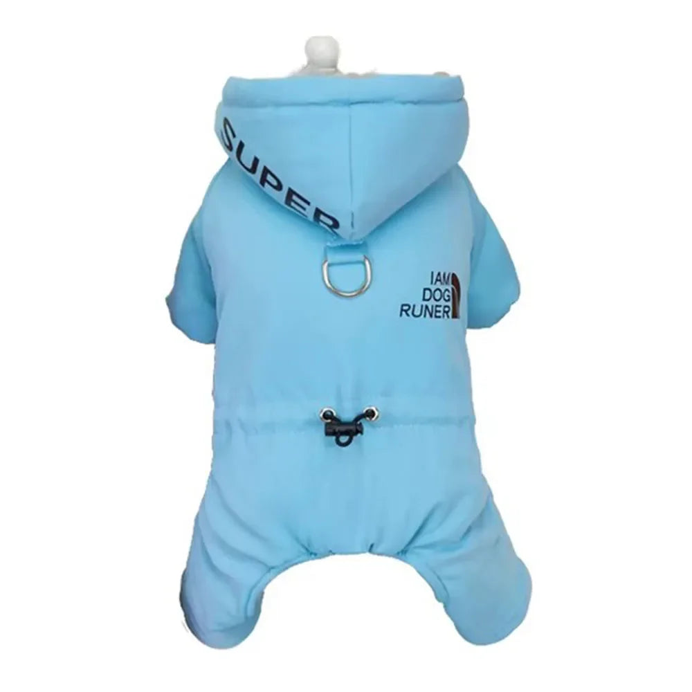 Thicken Warm Dog Jumpsuit Winter Small Dog Clothes for Chihuahua Coat Waterproof Hoodie Puppy Overalls Poodle Jacket Pet Apparel