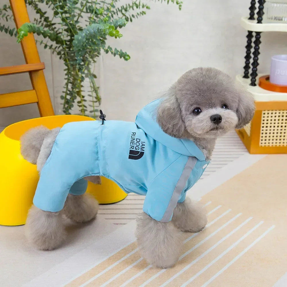 Thicken Warm Dog Jumpsuit Winter Small Dog Clothes for Chihuahua Coat Waterproof Hoodie Puppy Overalls Poodle Jacket Pet Apparel