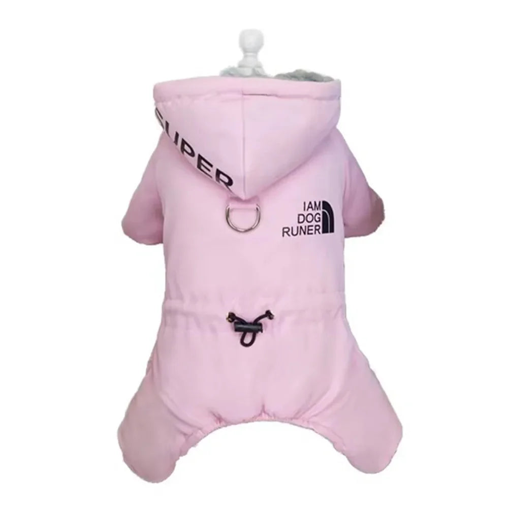 Thicken Warm Dog Jumpsuit Winter Small Dog Clothes for Chihuahua Coat Waterproof Hoodie Puppy Overalls Poodle Jacket Pet Apparel